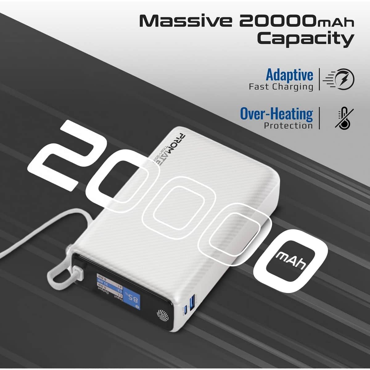 Promate 20000mAh 35W Power Delivery Power Bank