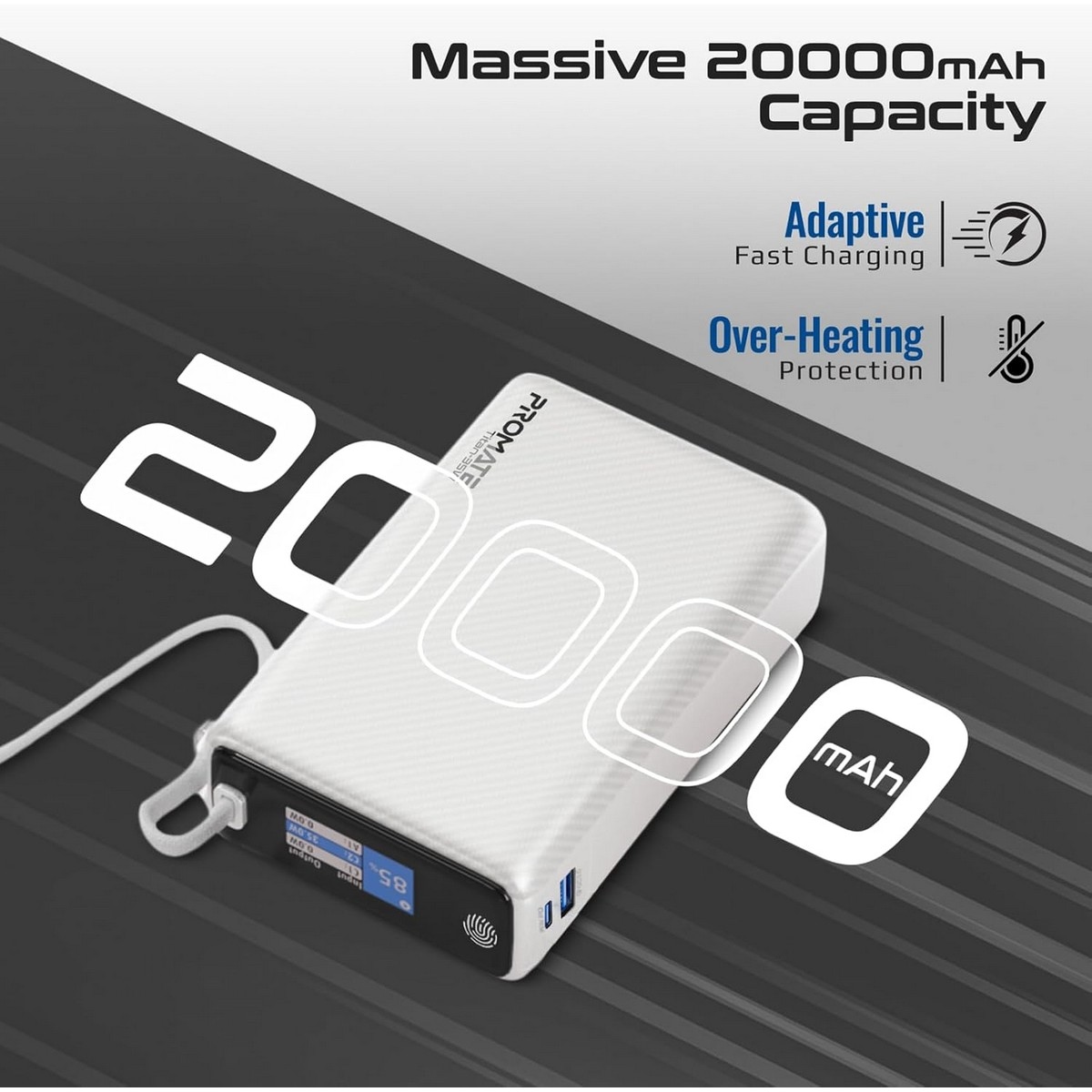 Promate 20000mAh 35W Power Delivery Power Bank