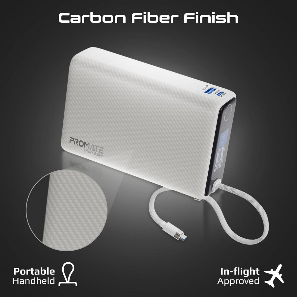 Promate 20000mAh 35W Power Delivery Power Bank