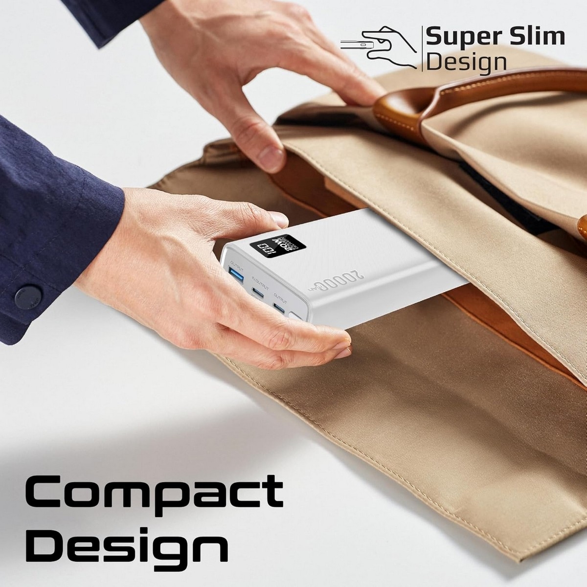 Promate 20000mAh Compact Smart Charging Power Bank