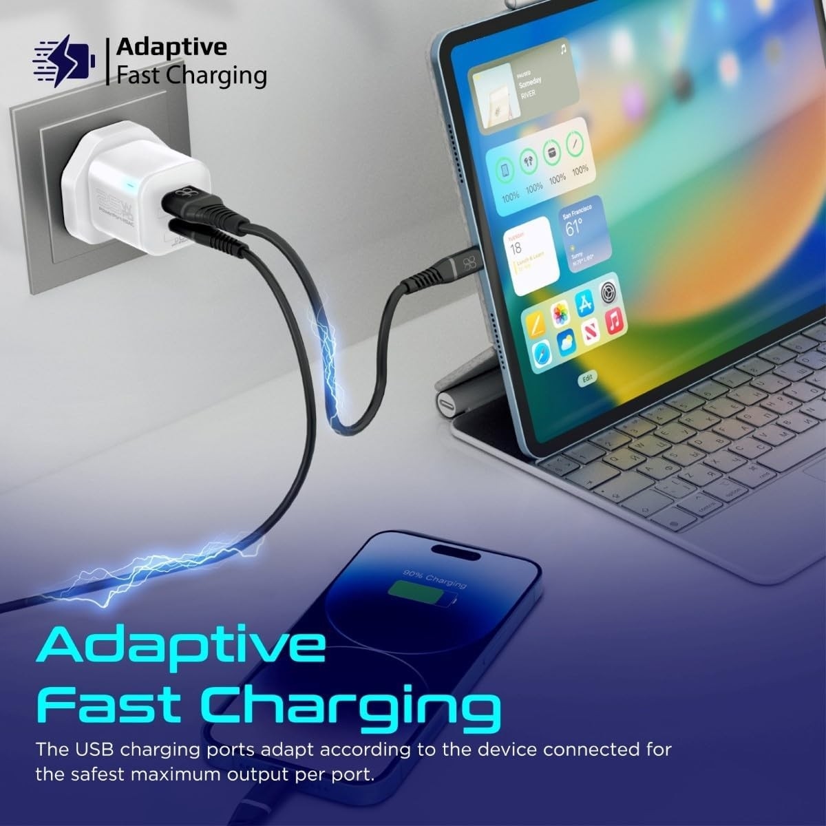 Promate 25W USB-C & QC 3.0 Wall Charger