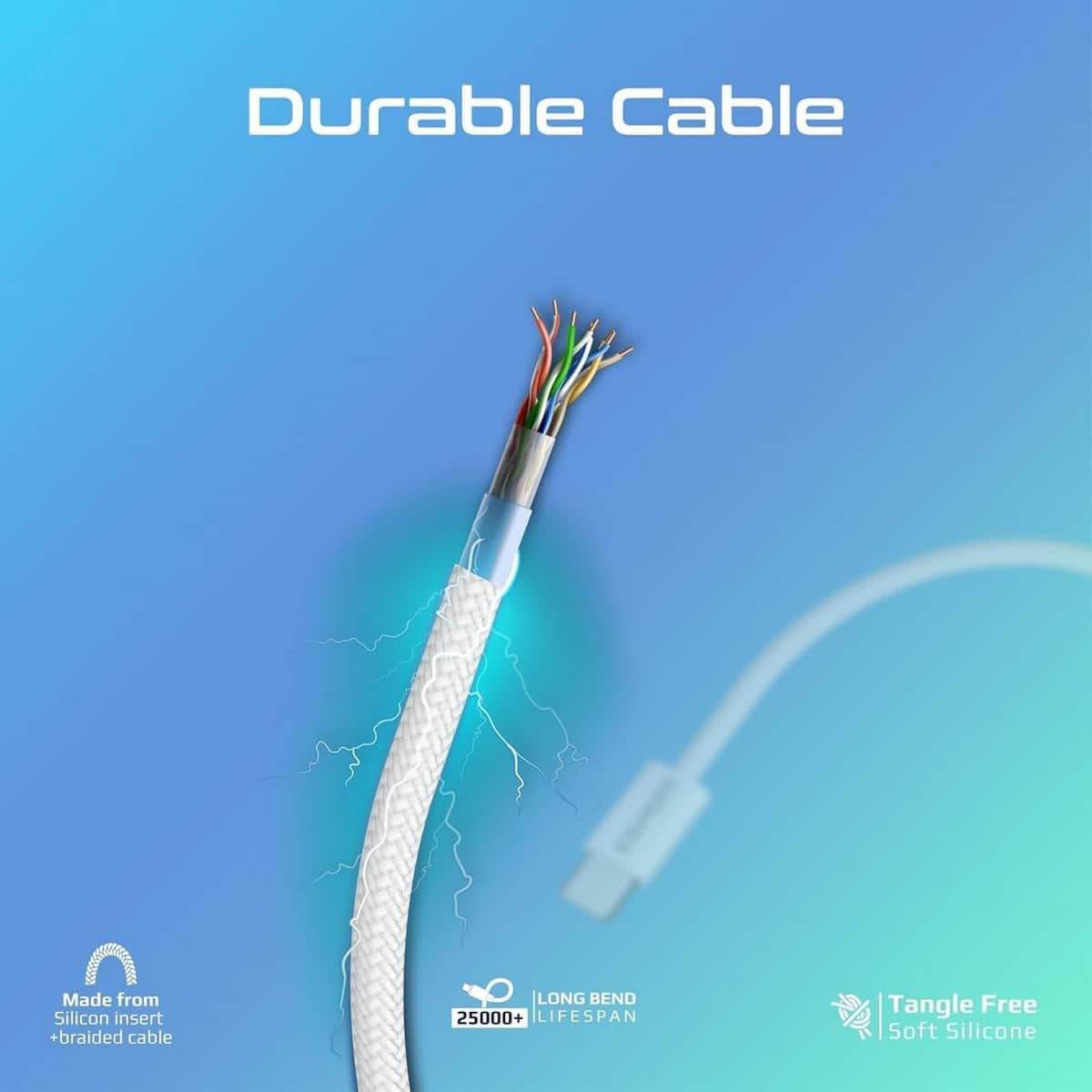Promate 60W USB-C to USB-C Braided Cable