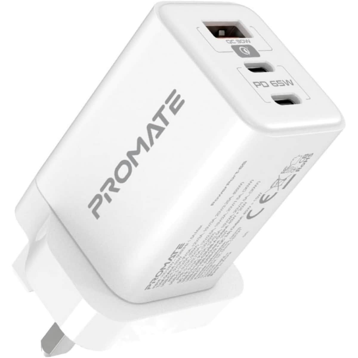 بروميت شاحن حائط 65W بتقنية GaN مع منفذي USB-C