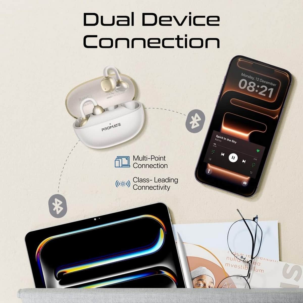 Promate Air Clip Pro Open Wireless Earbuds