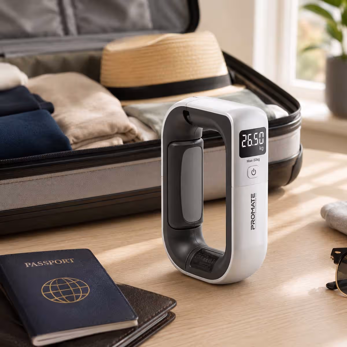 Promate Anti-Slip D Grip Digital Luggage Scale