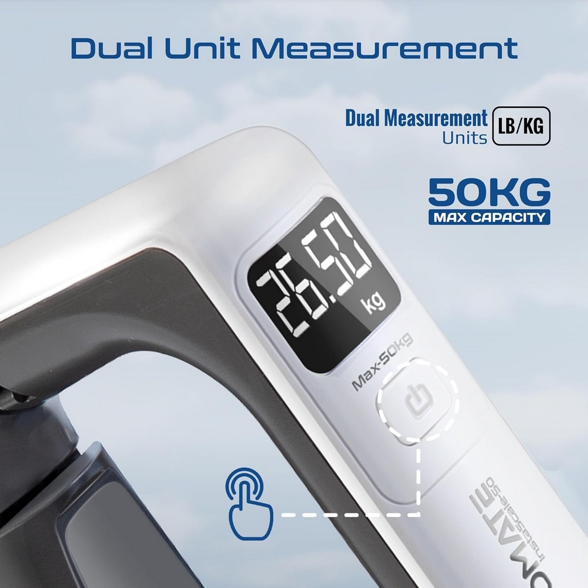 Promate Anti-Slip D Grip Digital Luggage Scale