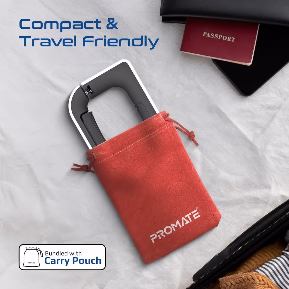 Promate Anti-Slip D Grip Digital Luggage Scale