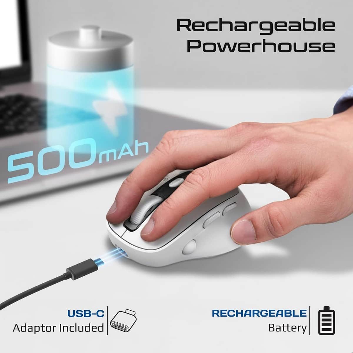 Promate Blix-3M Triple-Mode Wireless Mouse