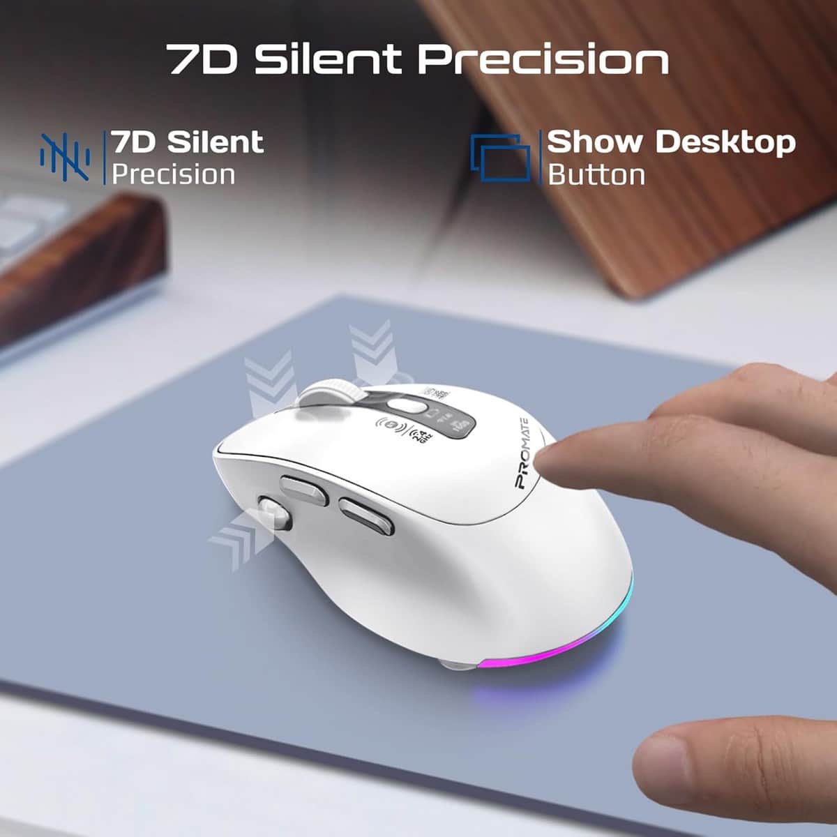 Promate Blix-3M Triple-Mode Wireless Mouse