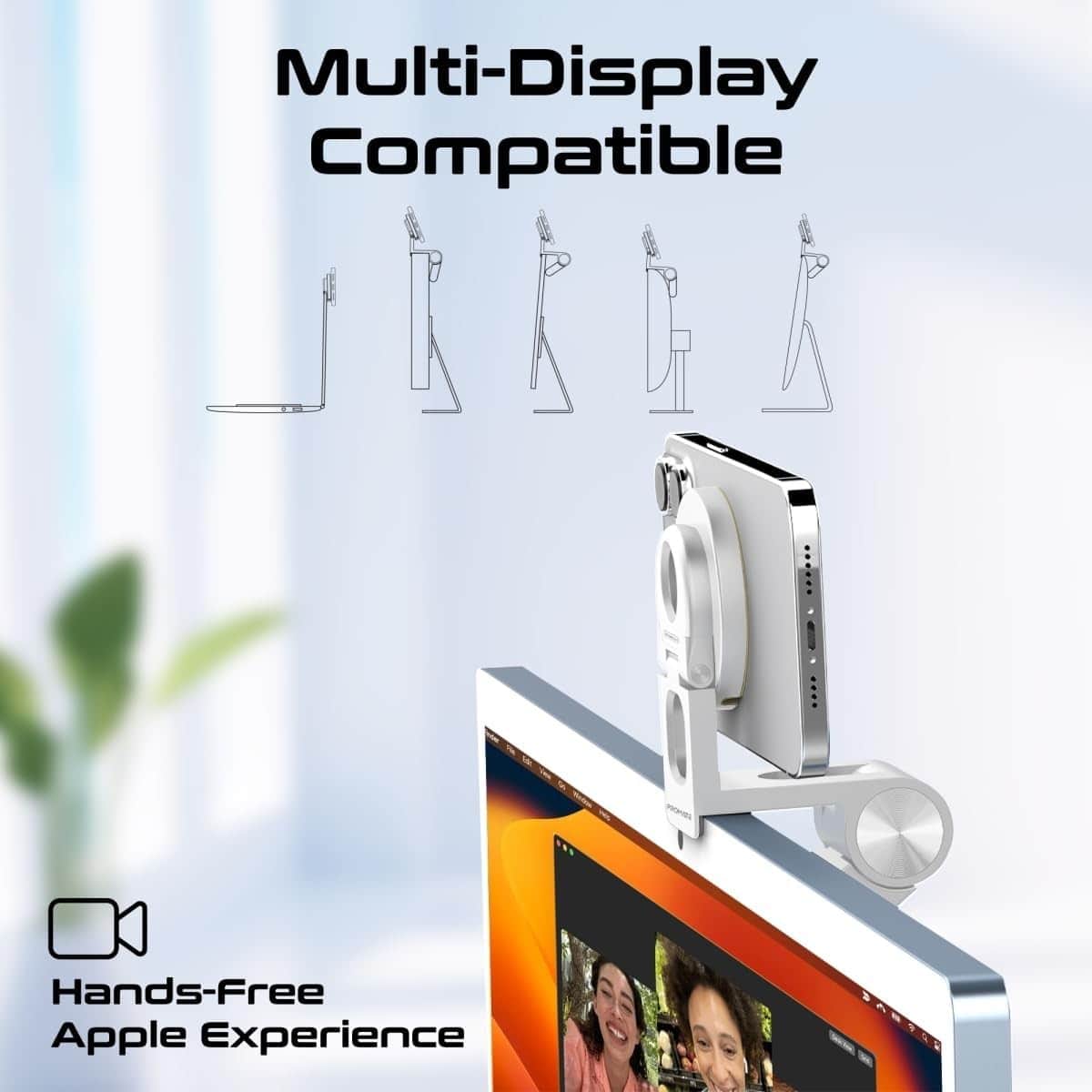 Promate White Continuity Camera Phone Stand & Mount
