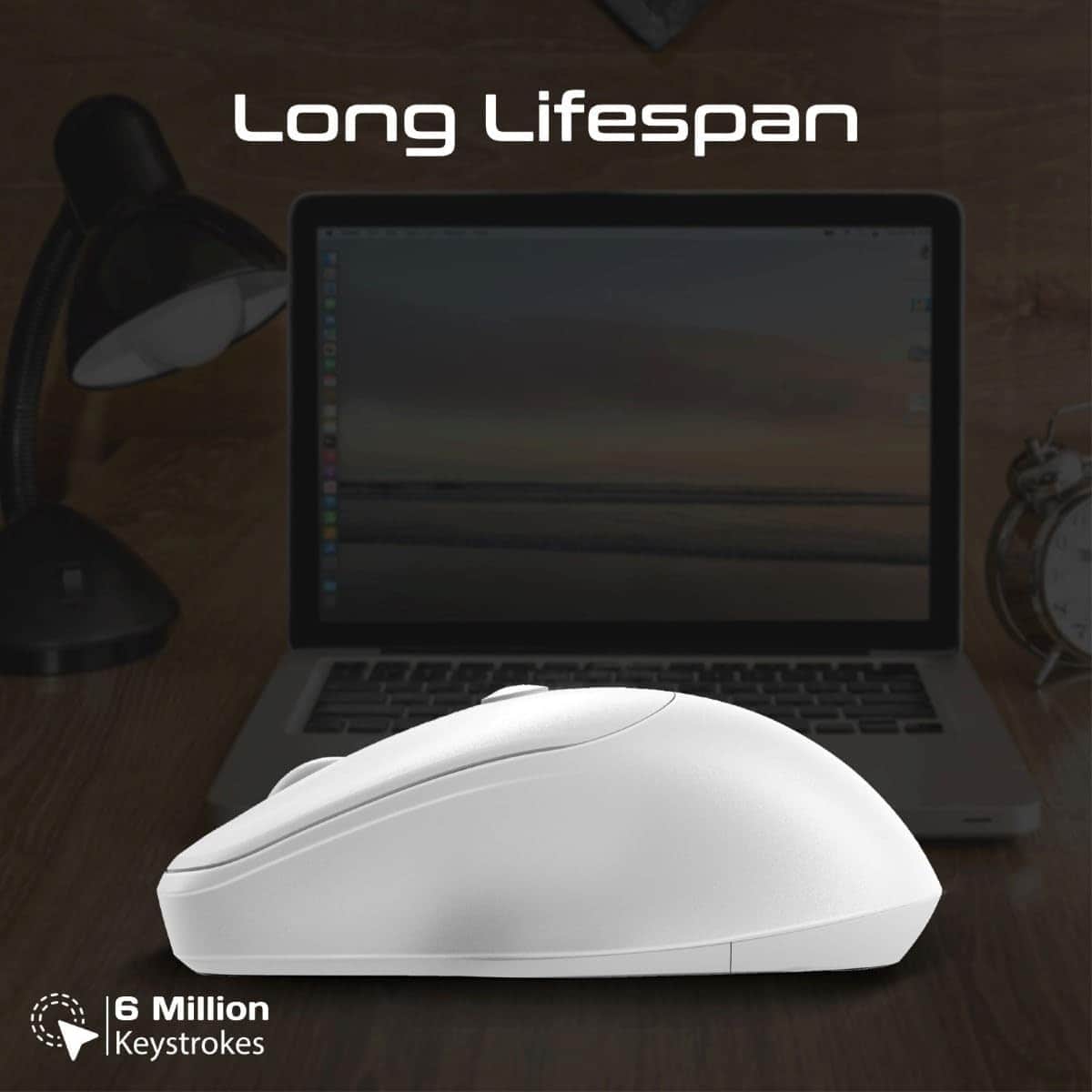 بروميت ماوس لاسلكي مريح EZGrip بتردد 2.4GHz مناسب لليد اليمنى واليسرى