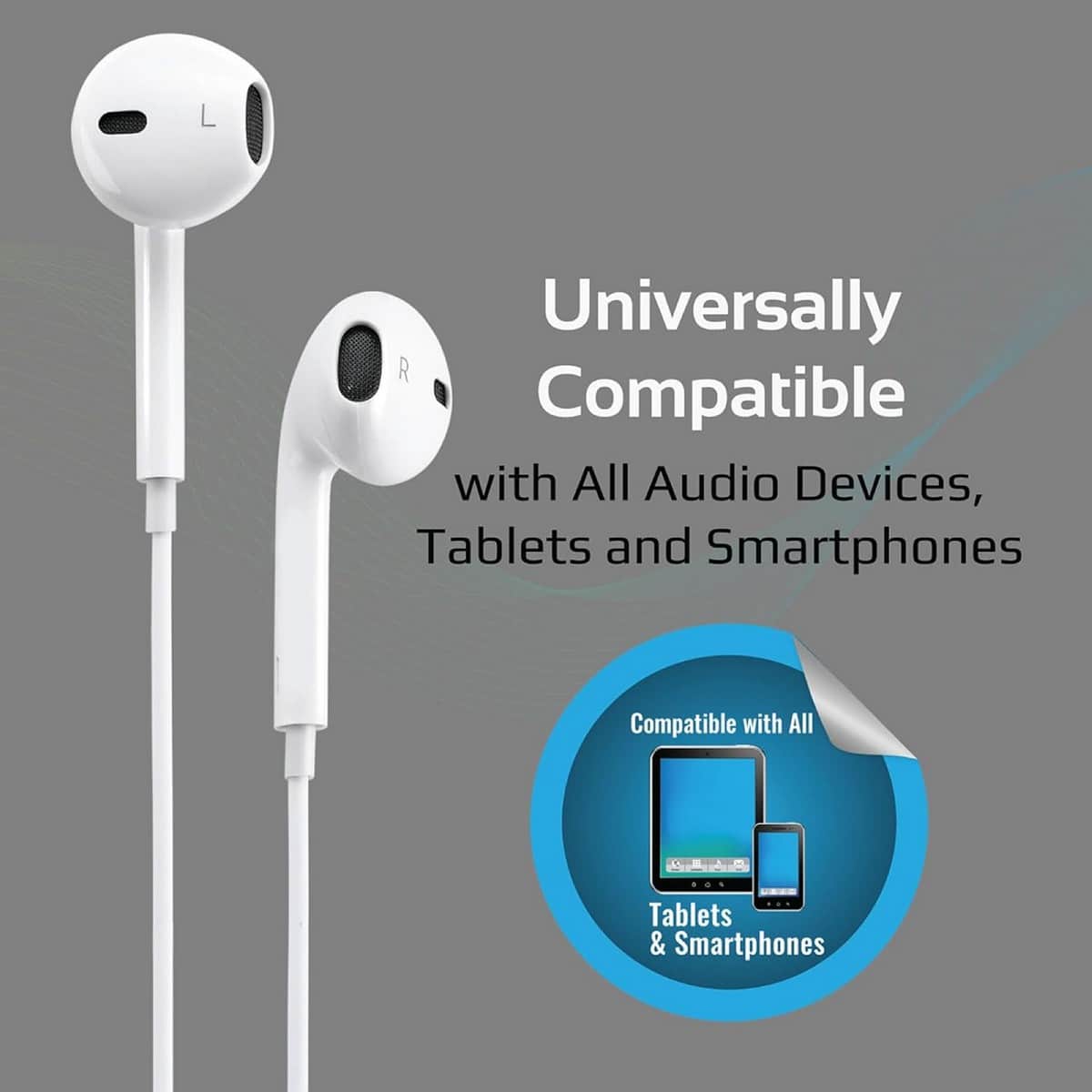 Promate White GearPod-IS2 3.5mm In-Ear Wired Earphones