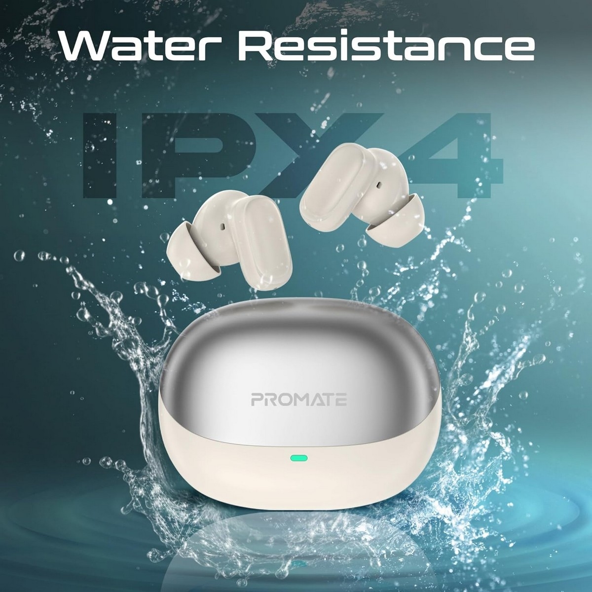 Promate IPX4 Water-Resistant True Wireless Earbuds