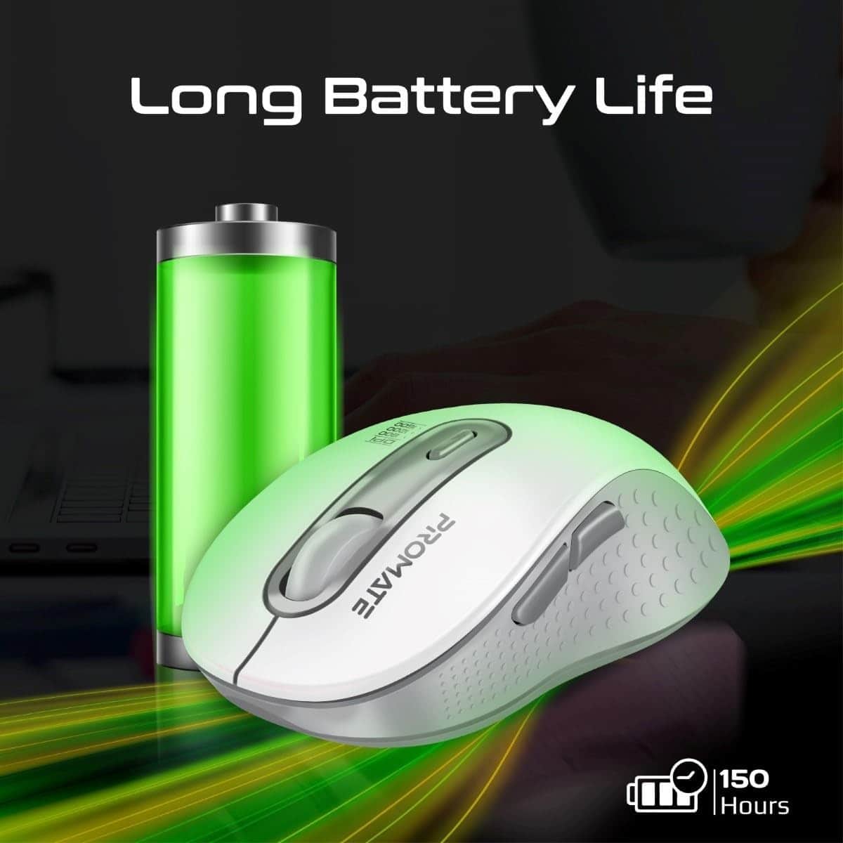 Promate Ken Bluetooth & 2.4GHz Dual Mode Wireless Mouse