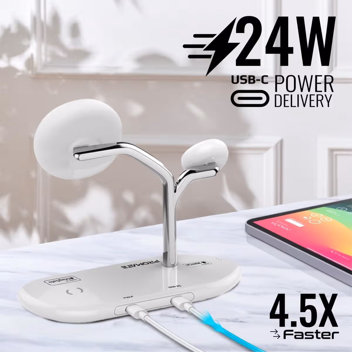 Promate MagSafe 3-in-1 Wireless Charging Stand