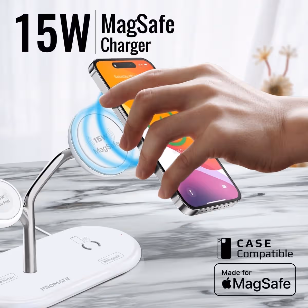 Promate MagSafe 3-in-1 Wireless Charging Stand