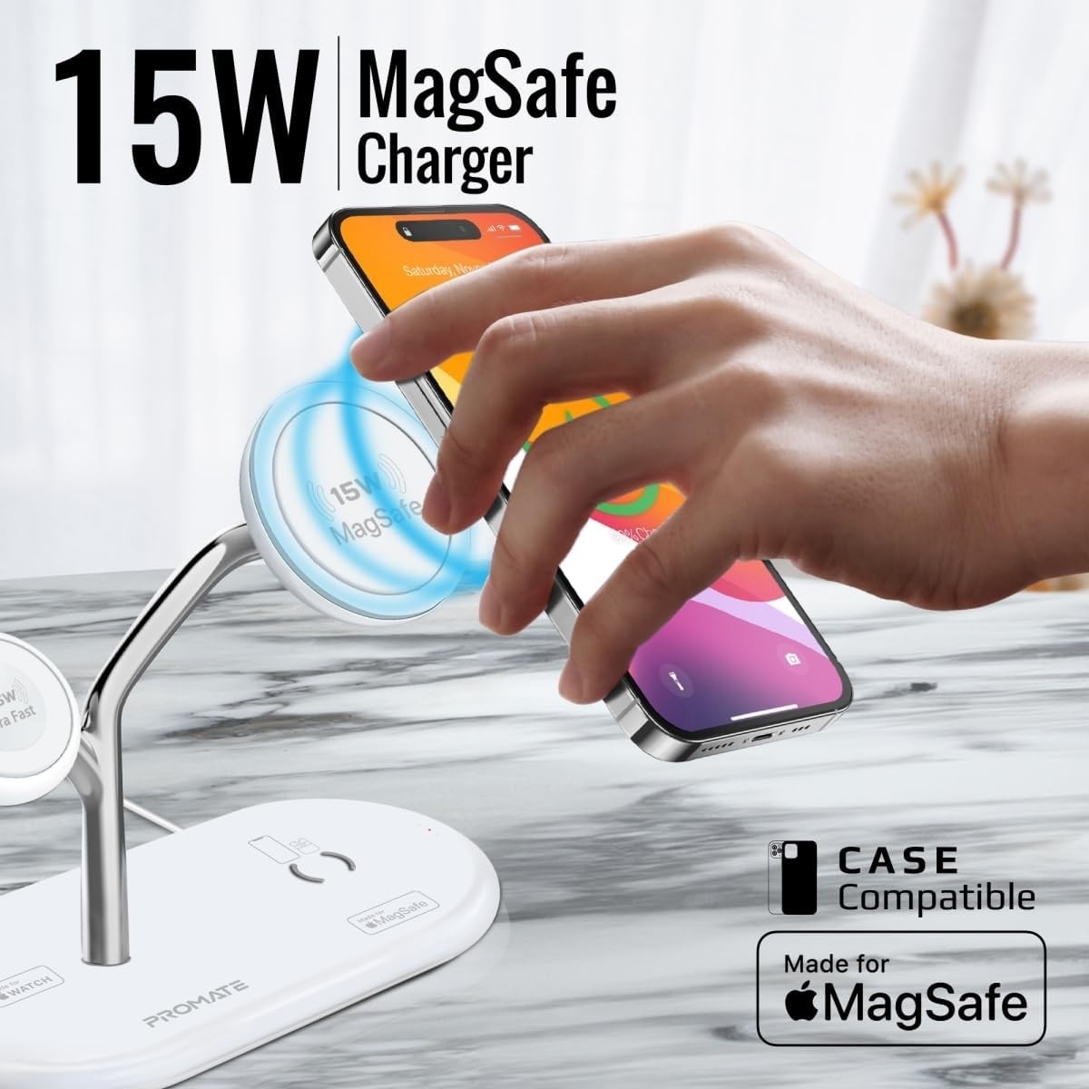 بروميت حامل شحن لاسلكي MagSafe 3 في 1