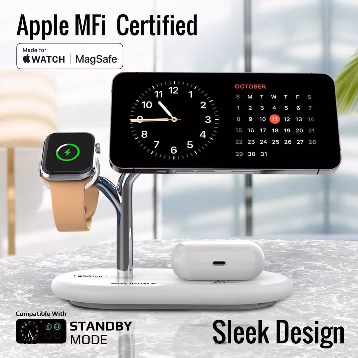 Promate MagSafe 3-in-1 Wireless Charging Stand
