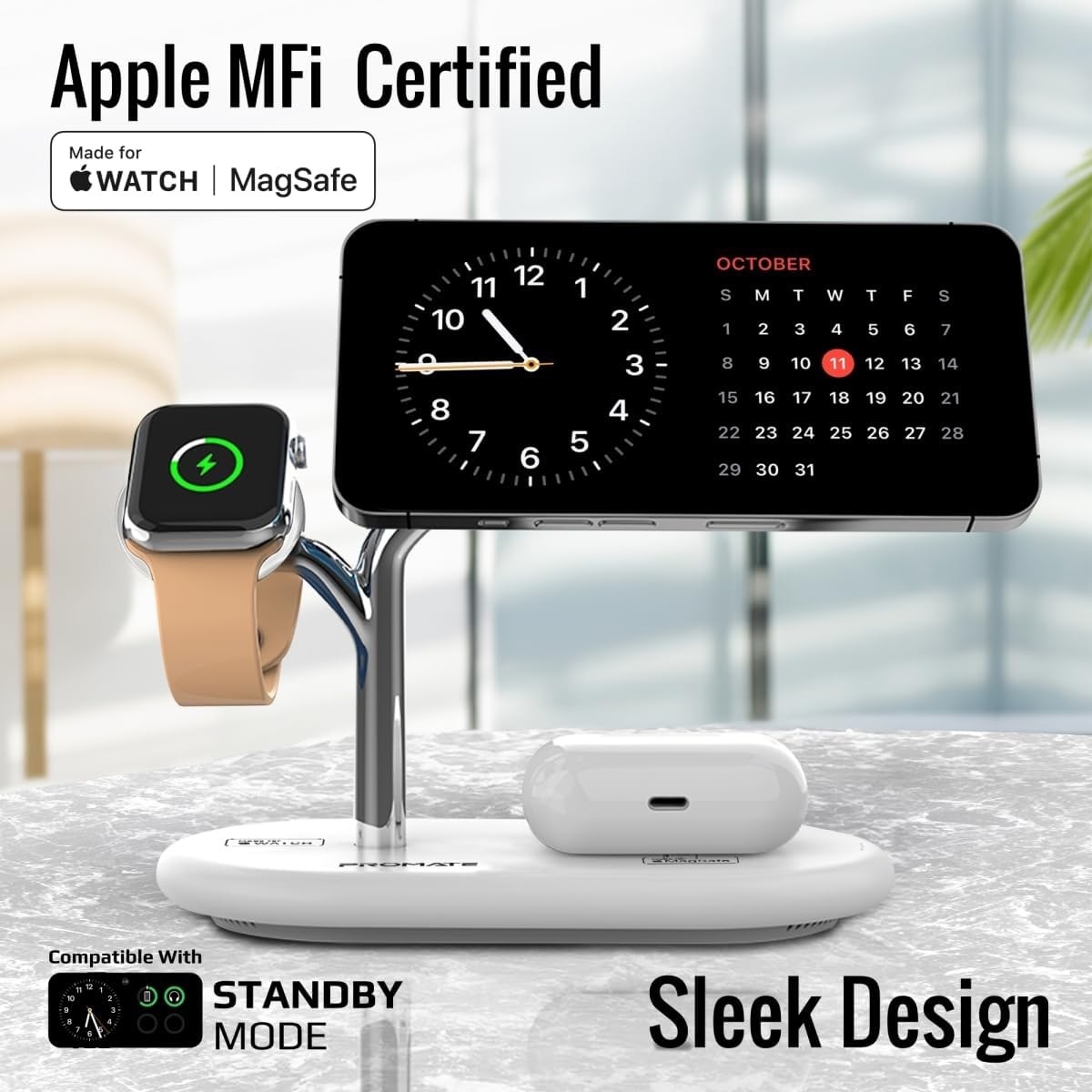 بروميت حامل شحن لاسلكي MagSafe 3 في 1