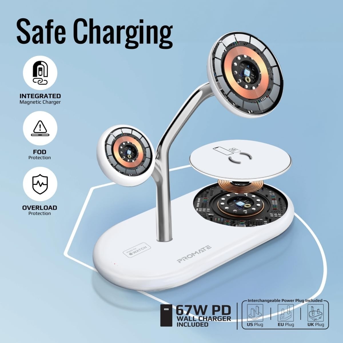 بروميت حامل شحن لاسلكي MagSafe 3 في 1