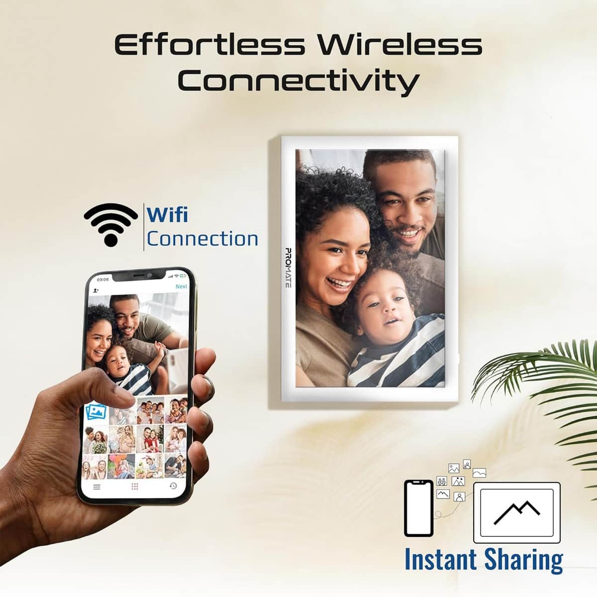 بروميت إطار صور رقمي لاسلكي بشاشة لمس Full HD Memoria