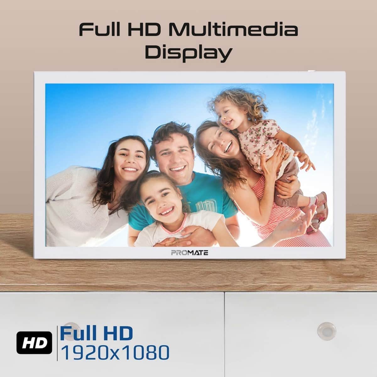 Promate Memoria Full HD Touchscreen Wireless Digital Photo Frame