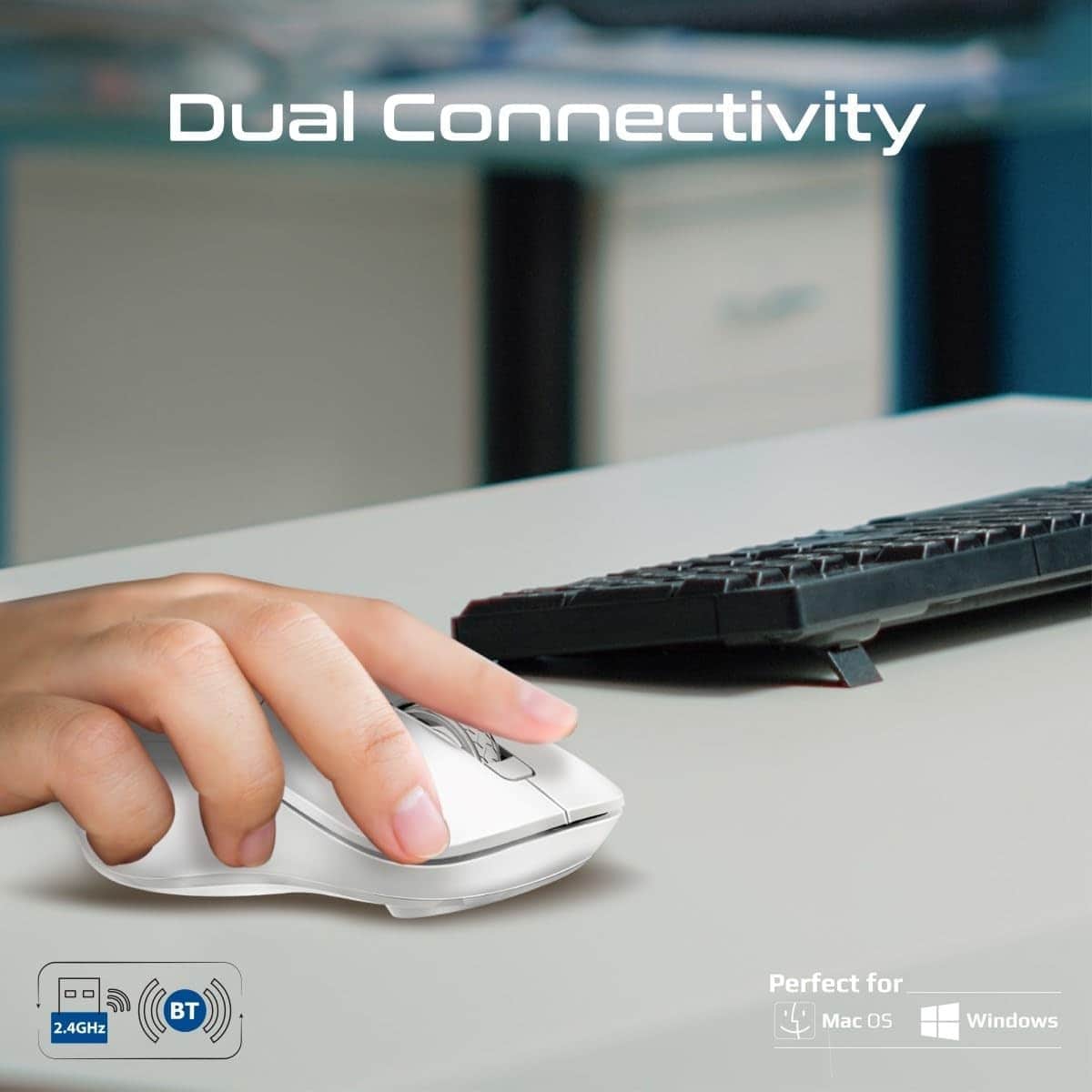 Promate Samo Bluetooth 2.4GHz Rechargeable Wireless Mouse