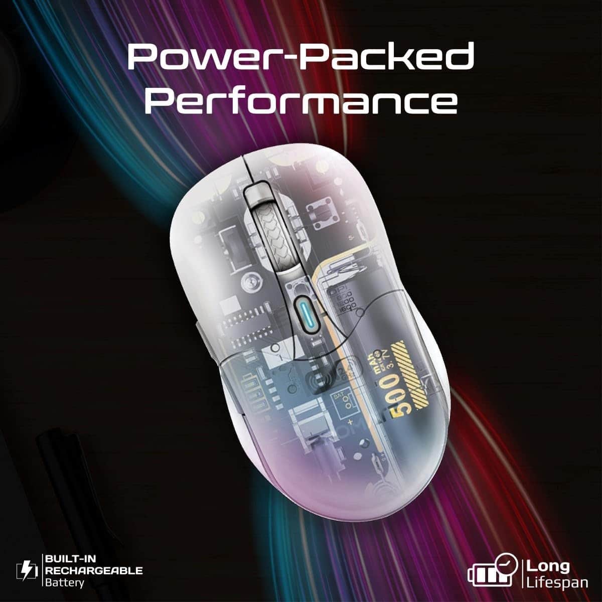 Promate Samo Bluetooth 2.4GHz Rechargeable Wireless Mouse