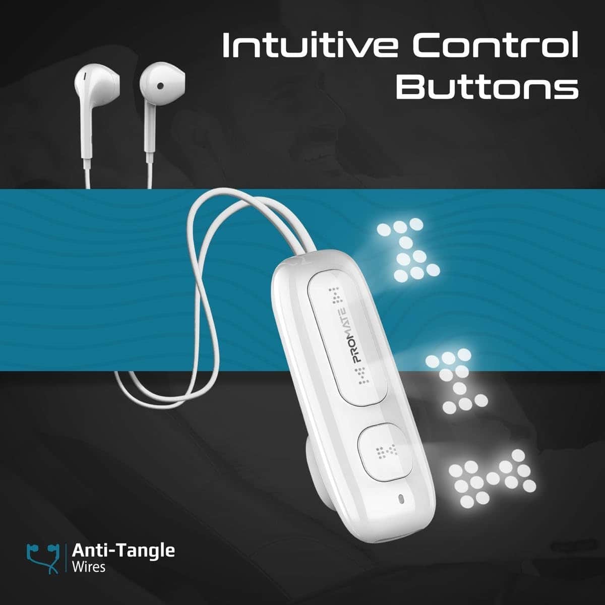 Promate Wireless Clip-On Earphones