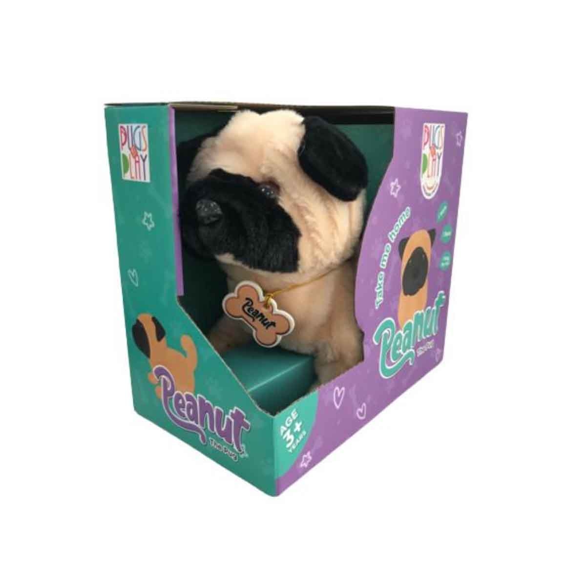 Pugs At Play 6.5" Battery Operated Walking Pug Soft Toy Unisex, 3-4 Years