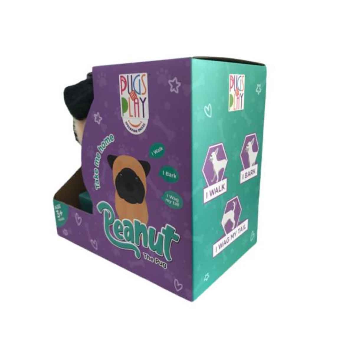 Pugs At Play 6.5" Battery Operated Walking Pug Soft Toy Unisex, 3-4 Years