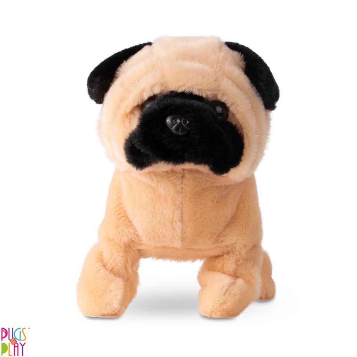 Pugs At Play 6.5" Battery Operated Walking Pug Soft Toy Unisex, 3-4 Years