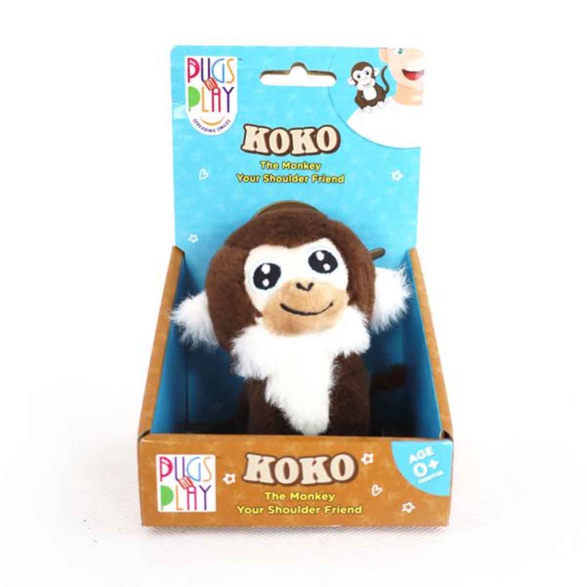 Pugs At Play 4" Shoulder Buddy Koko Soft Toy Toddler, 0-2 Years