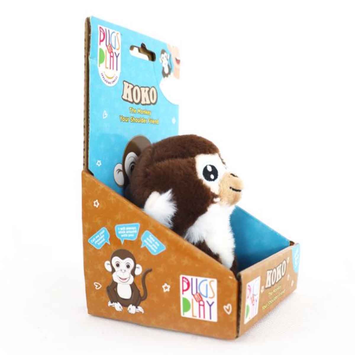 Pugs At Play 4" Shoulder Buddy Koko Soft Toy Toddler, 0-2 Years