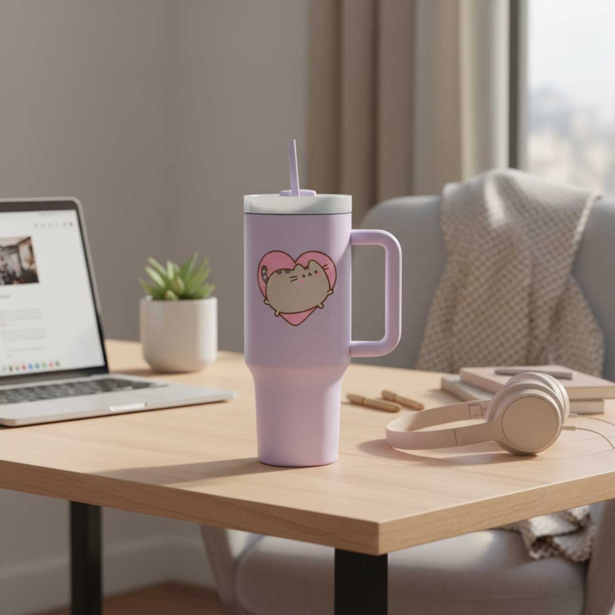 Pyramid 40oz Pusheen the Cat Yum Tumbler