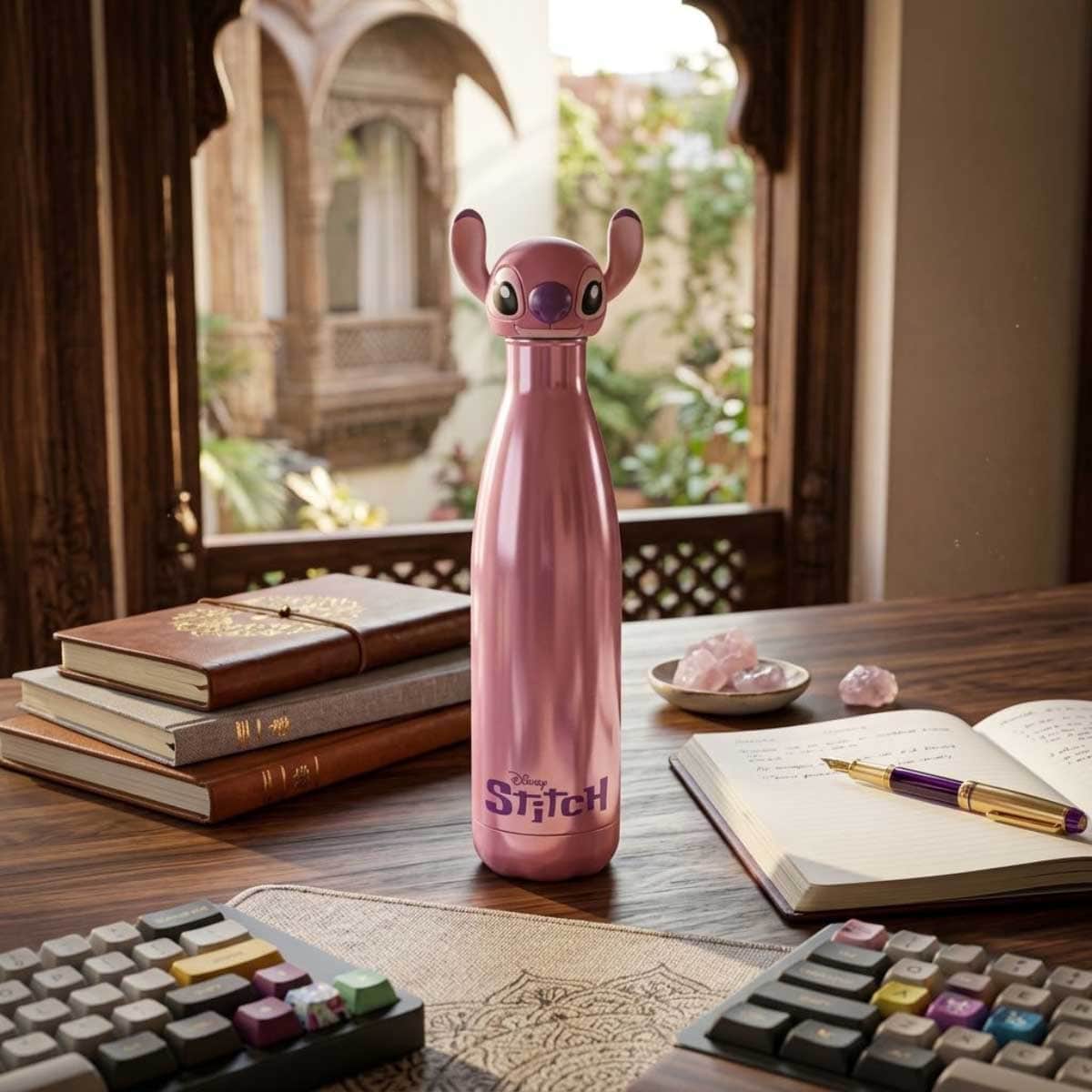 بيراميد زجاجة مياه ديزني ليلو وستيتش أنجل بتصميم الرأس