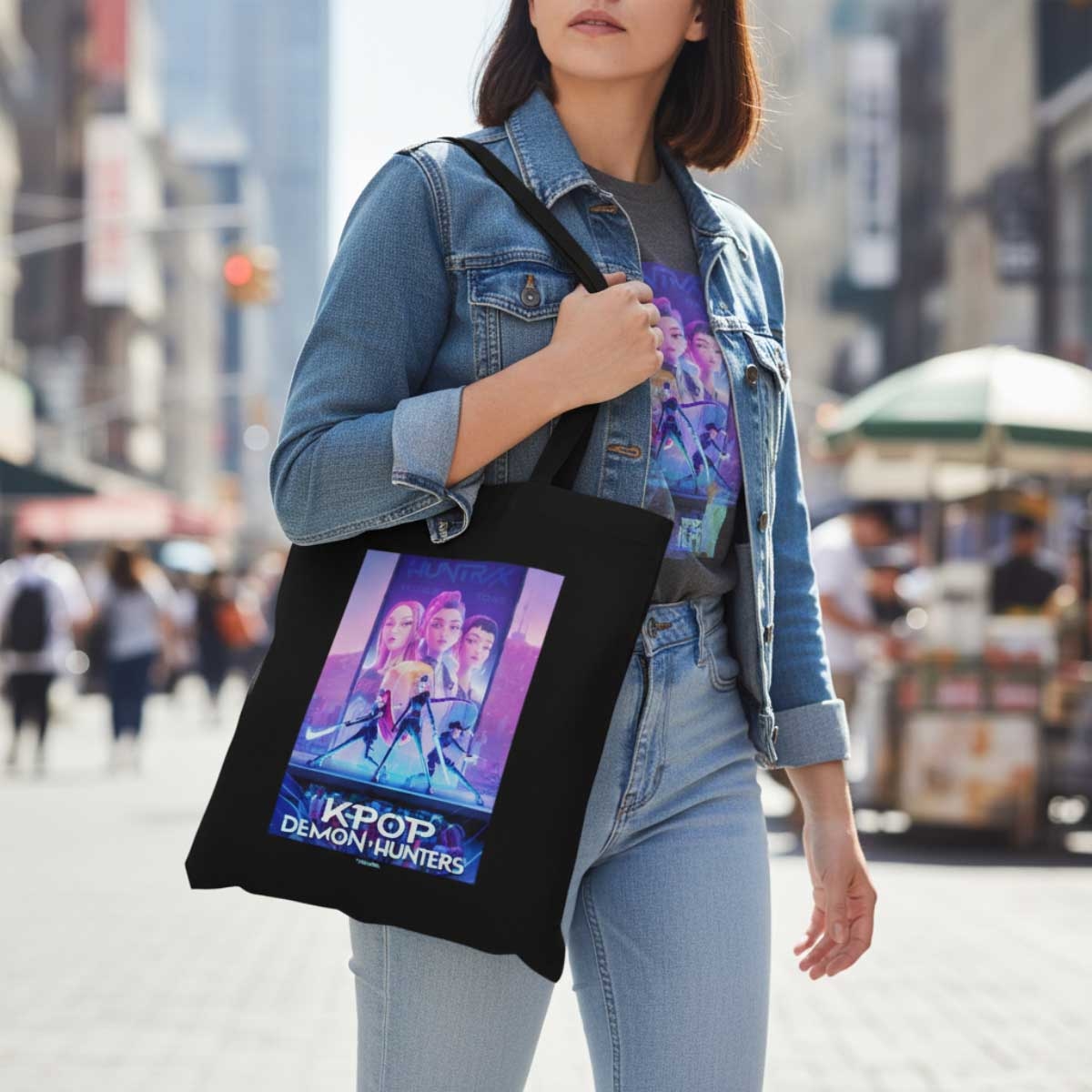 Pyramid K-Pop Demon Hunters Black Tote Bag