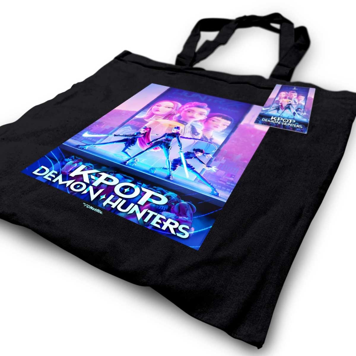 Pyramid K-Pop Demon Hunters Black Tote Bag