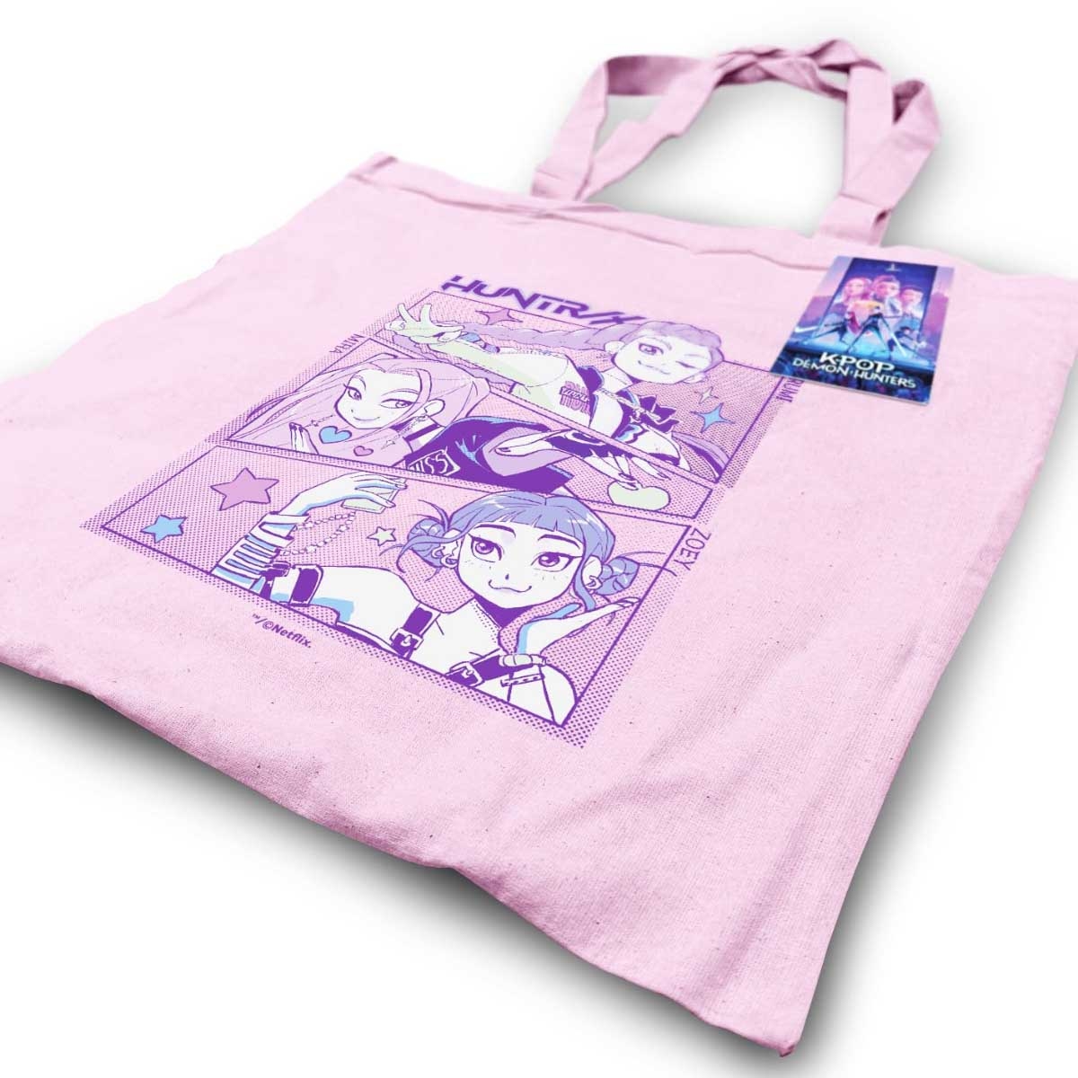 Pyramid K-Pop Demon Hunters Pink Tote Bag