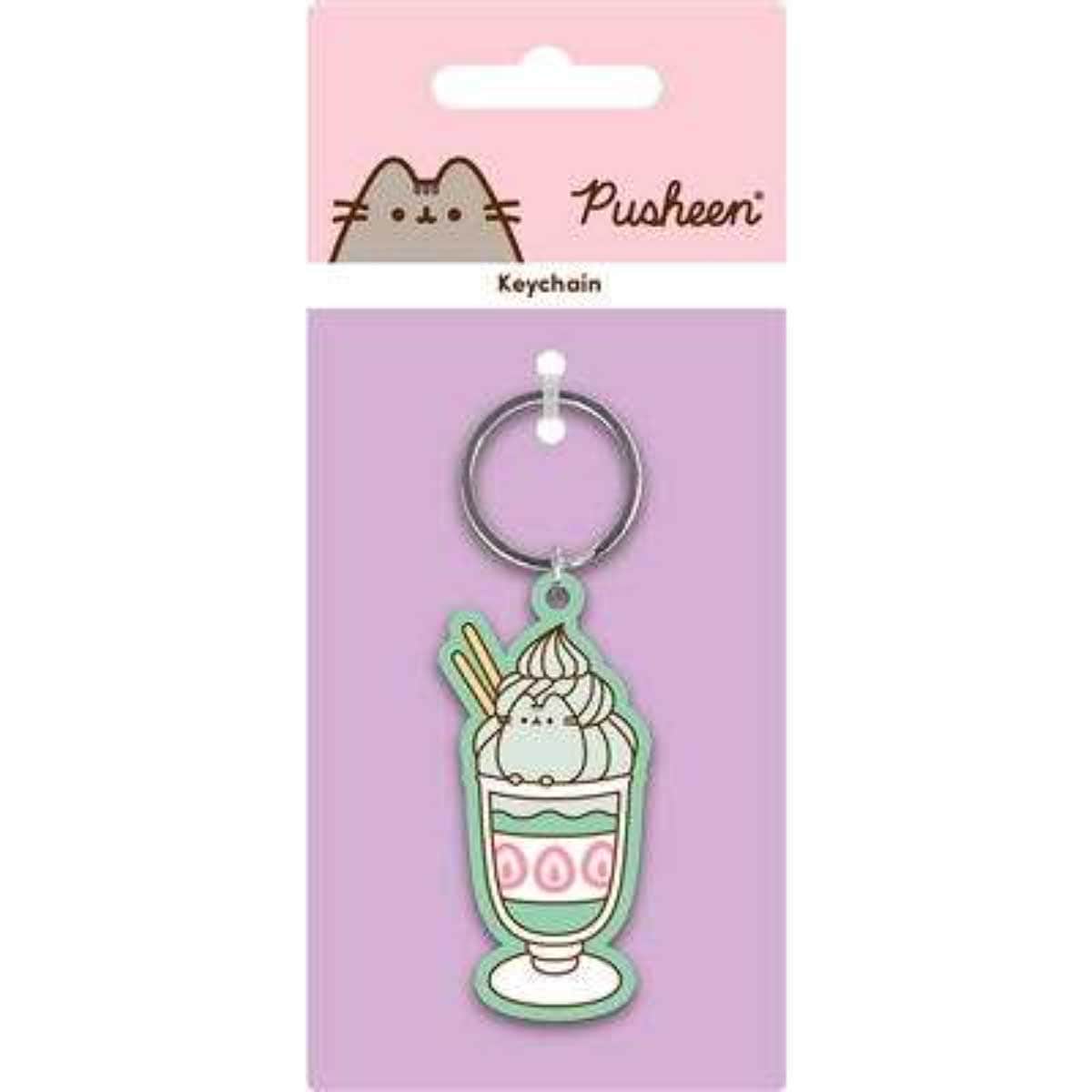 Pyramid Pusheen the Cat Matcha Keychain