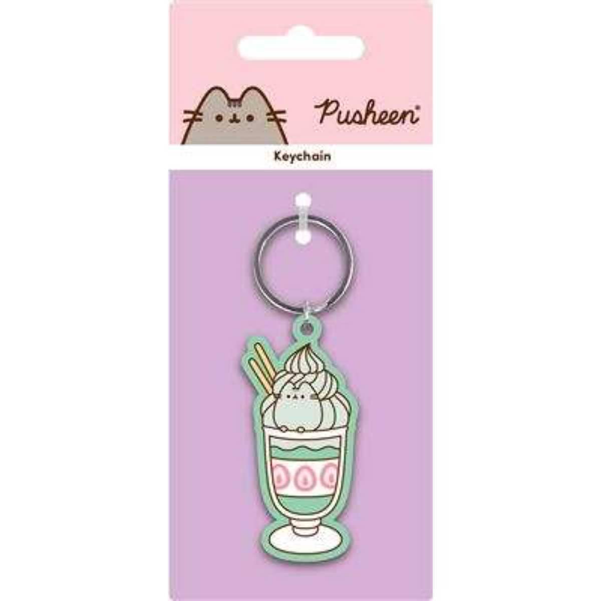 Pyramid Pusheen the Cat Matcha Keychain