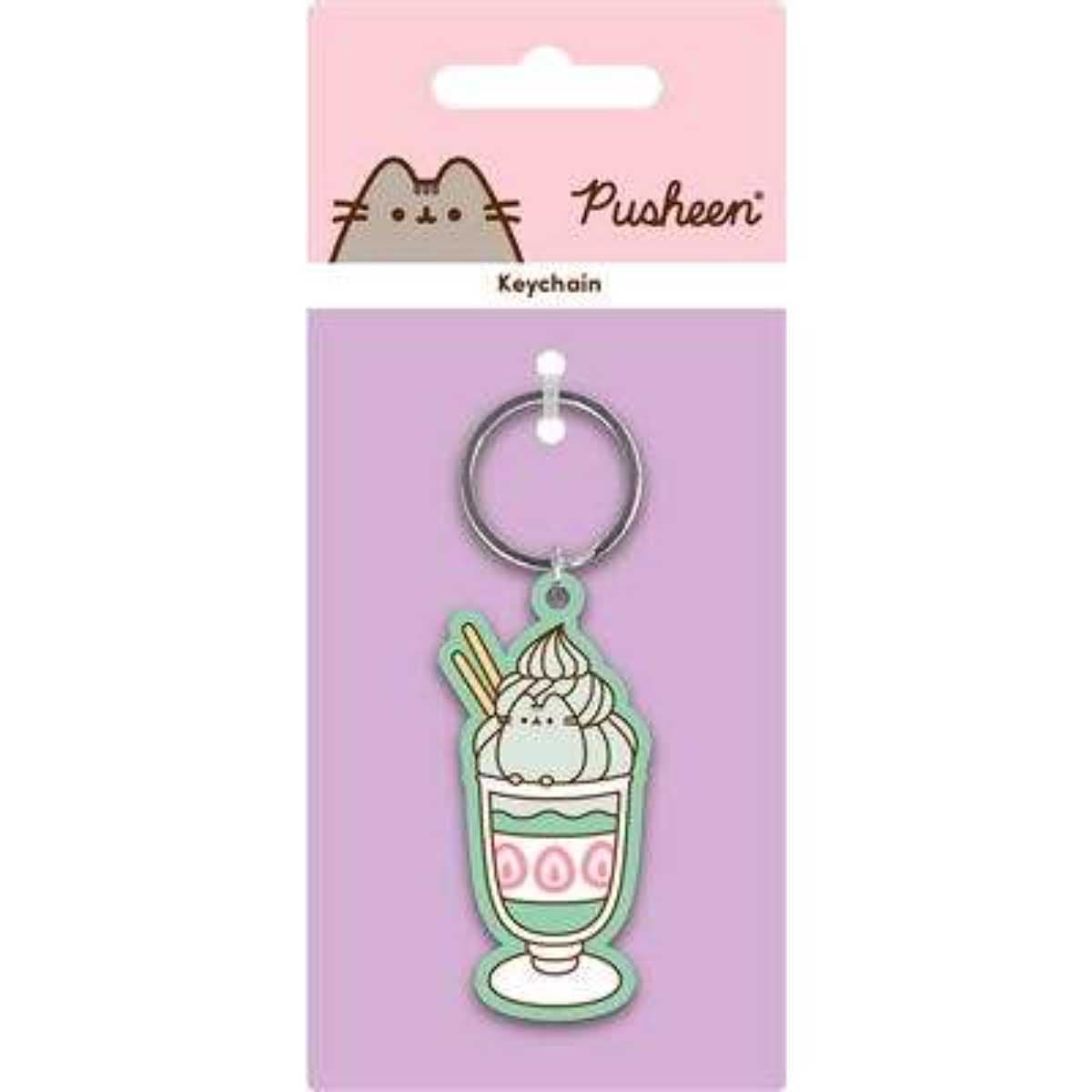 Pyramid Pusheen the Cat Matcha Keychain