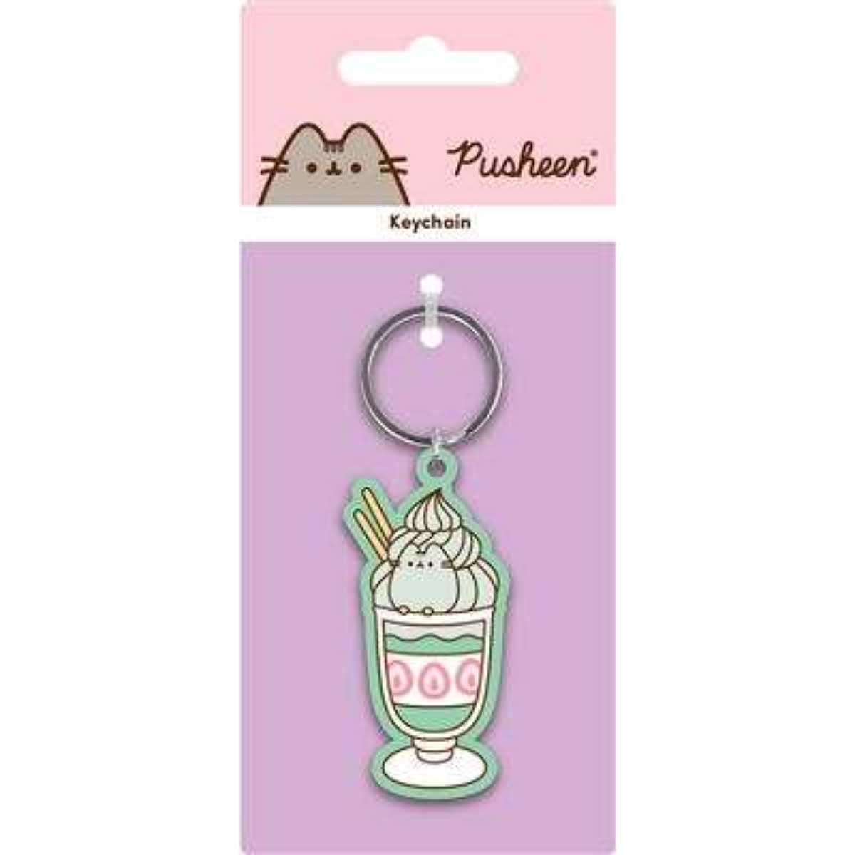 Pyramid Pusheen the Cat Matcha Keychain