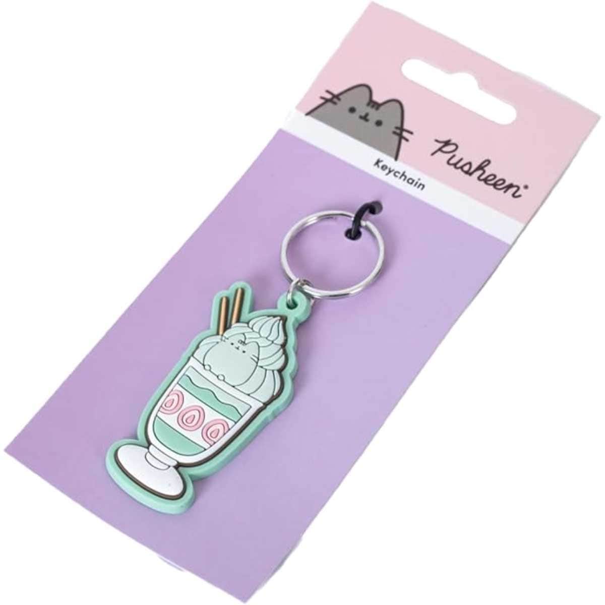 Pyramid Pusheen the Cat Matcha Keychain
