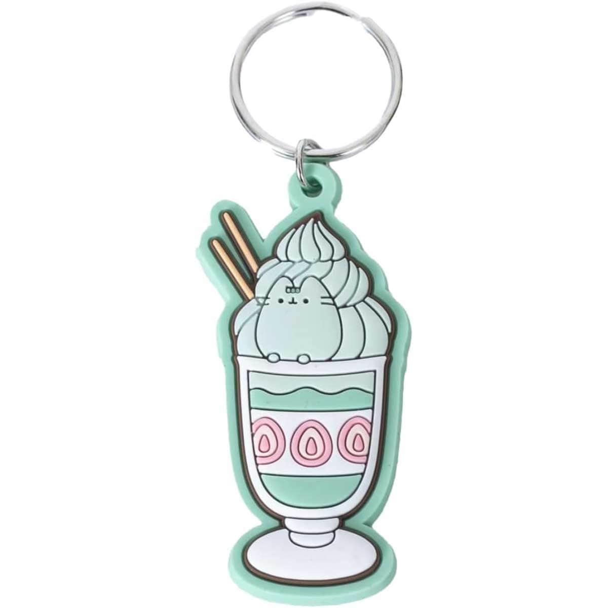 Pyramid Pusheen the Cat Matcha Keychain