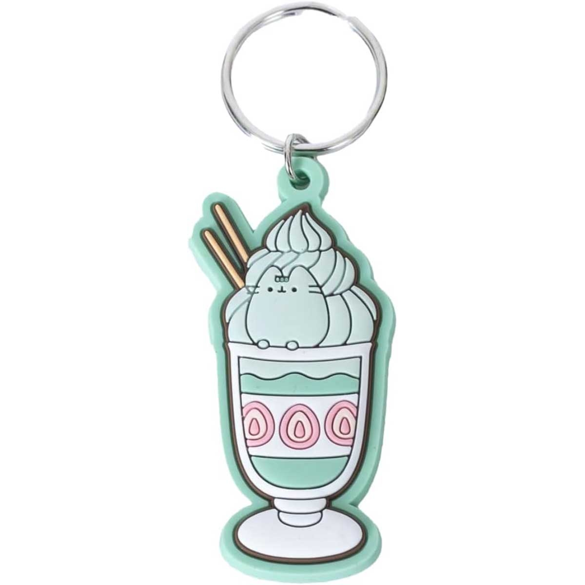 Pyramid Pusheen the Cat Matcha Keychain