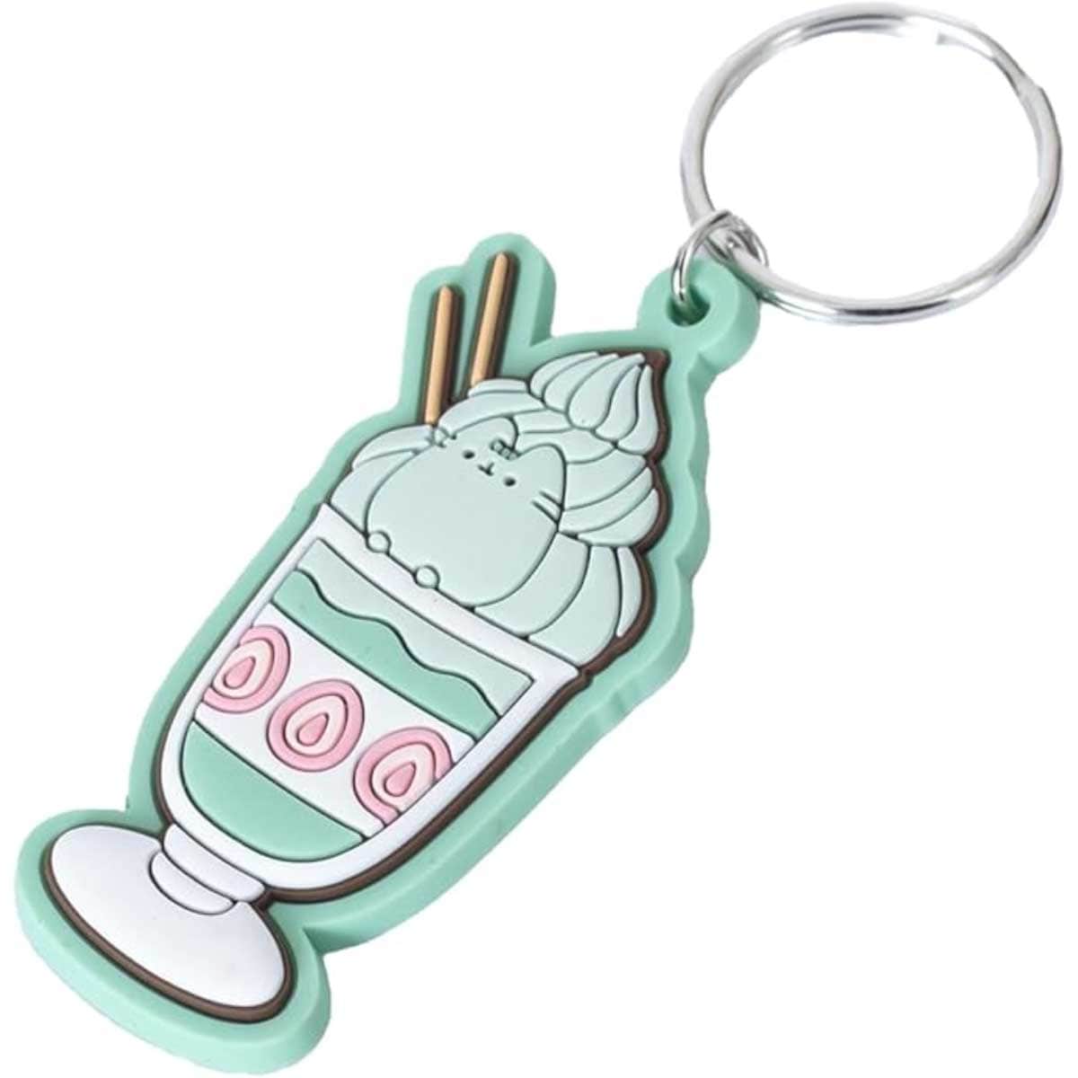 Pyramid Pusheen the Cat Matcha Keychain