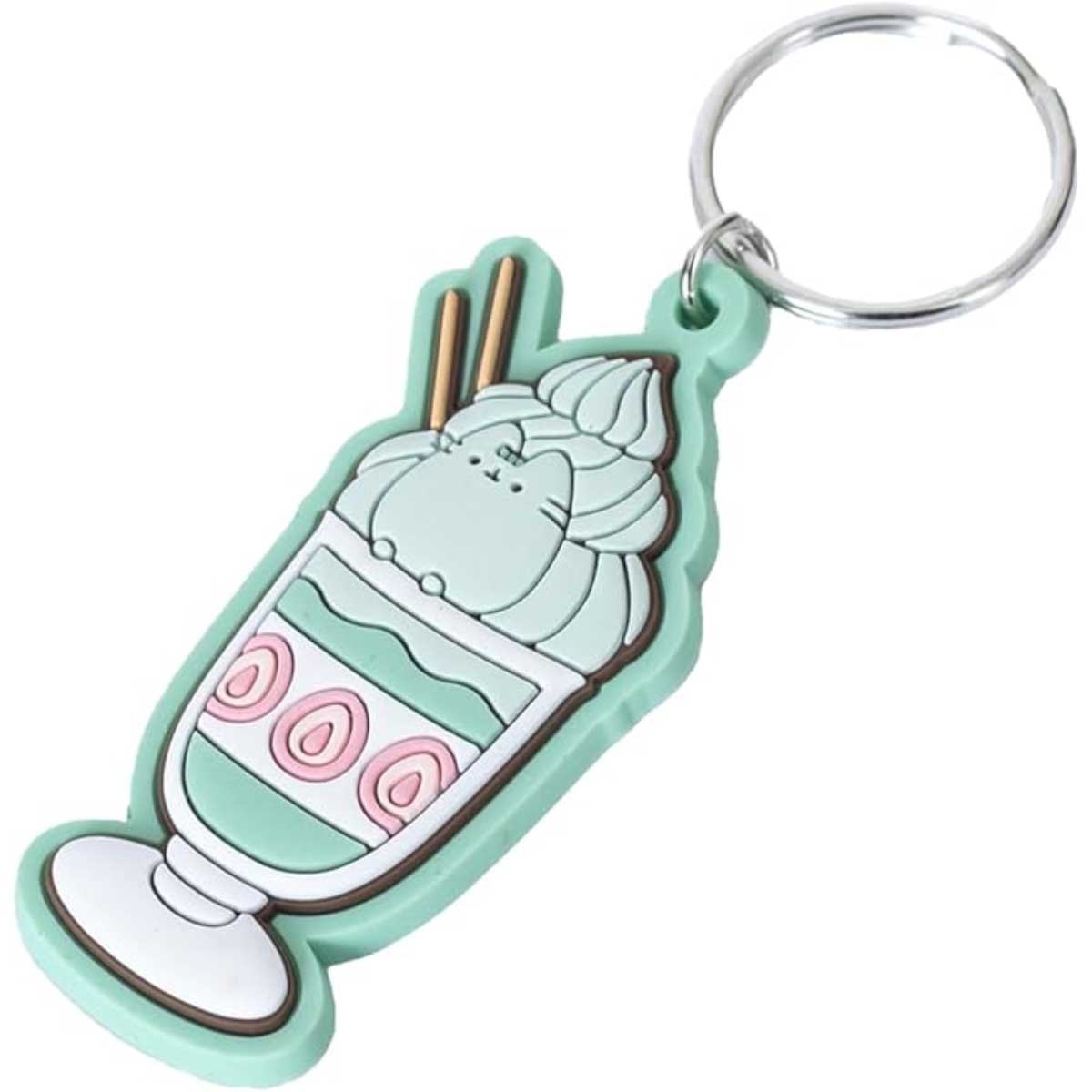 Pyramid Pusheen the Cat Matcha Keychain