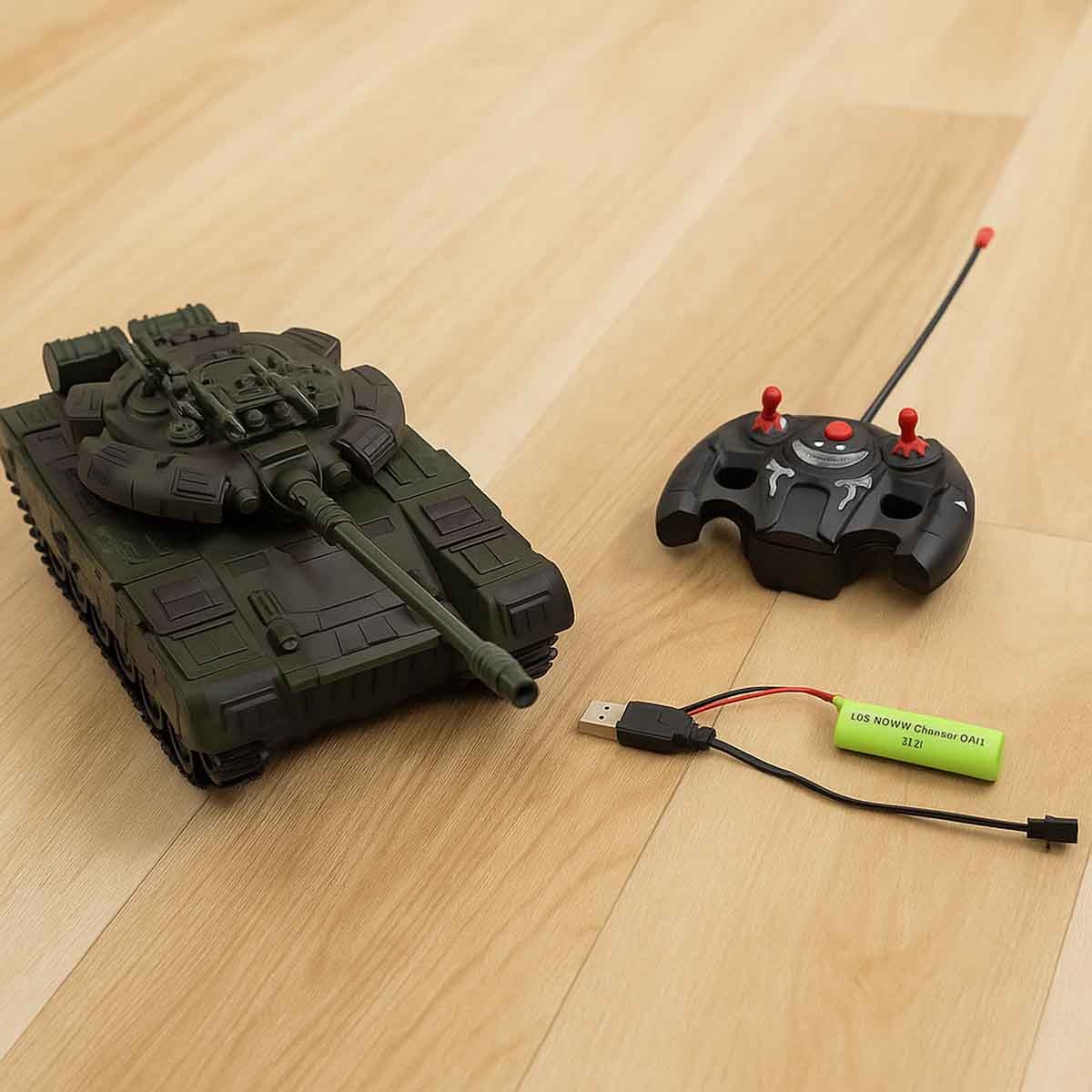 Da Hua Toys DH666-61A R/C Tank Car with Light & Music Playset Unisex, 3-4 Years