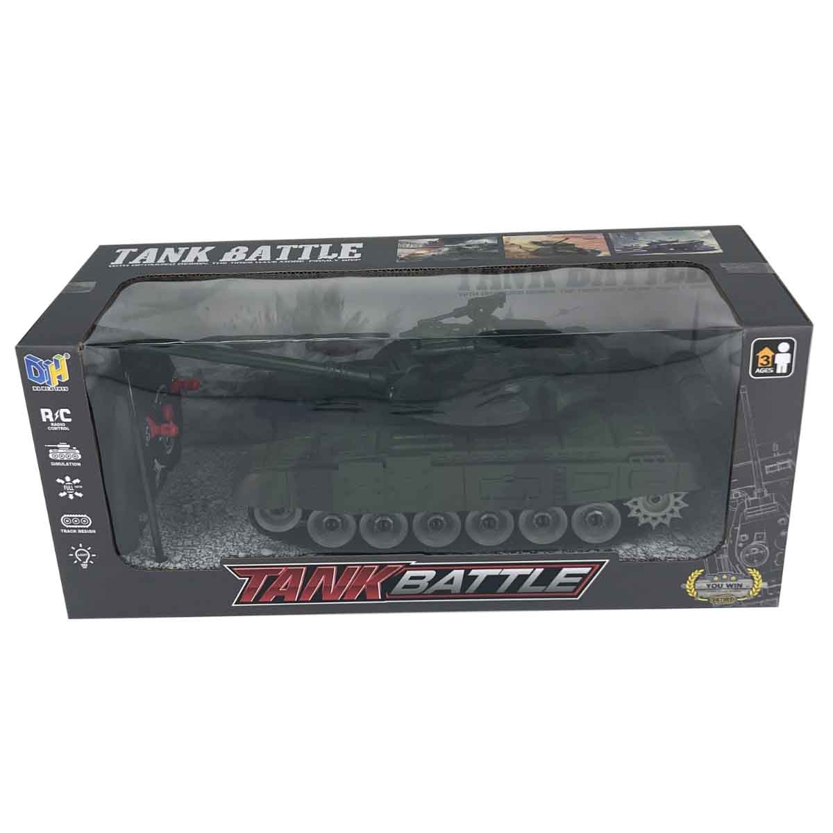 Da Hua Toys DH666-61A R/C Tank Car with Light & Music Playset Unisex, 3-4 Years